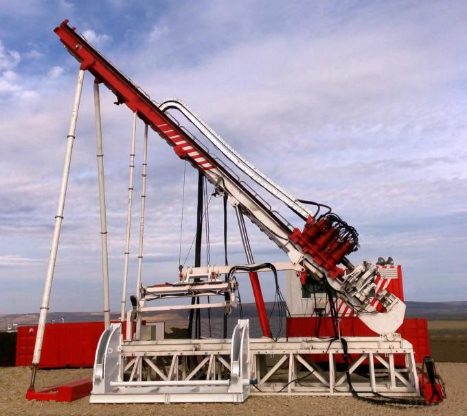 Slant Well 6 Cylinders Top Drive Drilling Rig With Pipe Feeding System