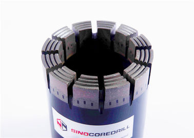Impregnated Diamond Core Bits BQ NQ HQ PQ Longlife With Face Discharge Holes