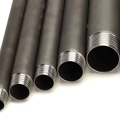 Black Wireline Exploration Rod Heat Treatment Quenching Tempering Heavy Duty