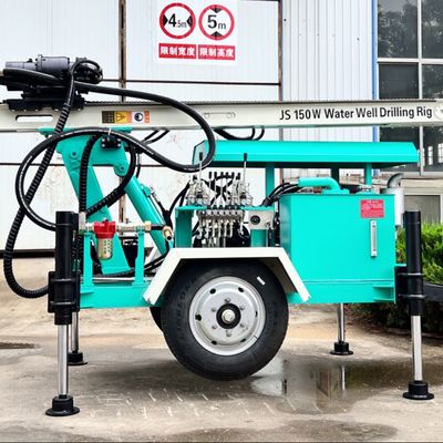 150m Trailer Mounted Water Well Drilling Rig With Large Torque For Water Conservancy Engineering