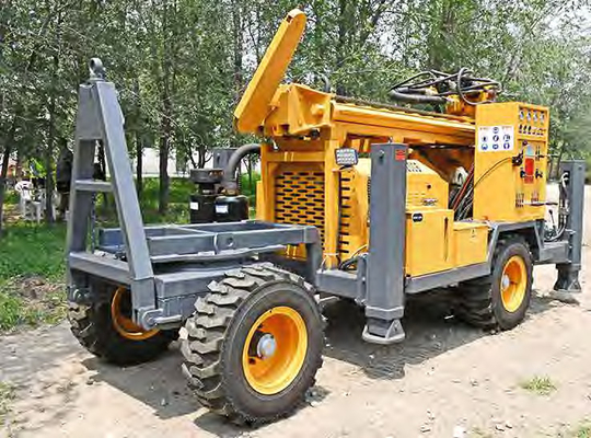 DTH Air & MUD Drilling 200m Heavy Duty 4 wheels Trailer Mounted Water Well Drilling Rig