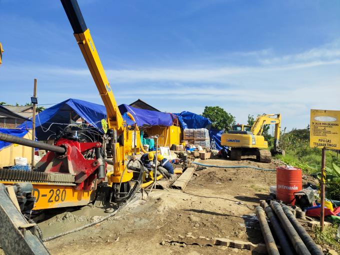 280T HDD machine start project in Semarang, Indonesia